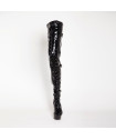 CUISSARDE VINYLE NOIR LACET + SANGLE
