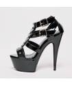 CHAUSSURES VINYLE NOIR LANIERES + ANNEAUX