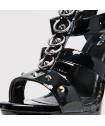 CHAUSSURES VINYLE NOIR LANIERES + ANNEAUX