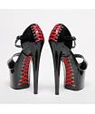 ESCARPINS OUVERTS PLATEFORME CORSET