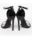 ESCARPINS OUVERTS VINYLE NOIRS