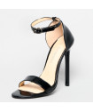 ESCARPINS OUVERTS VINYLE NOIRS