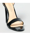 ESCARPINS OUVERTS VINYLE NOIRS