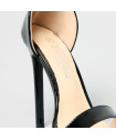 ESCARPINS OUVERTS VINYLE NOIRS