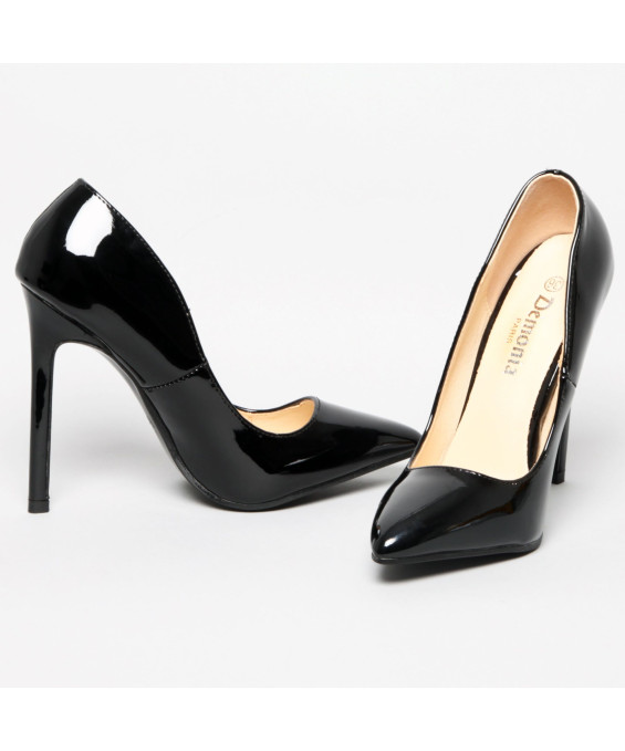 ESCARPINS VINYLE NOIR OU ROUGE
