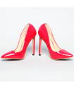 Escarpins vinyle rouge