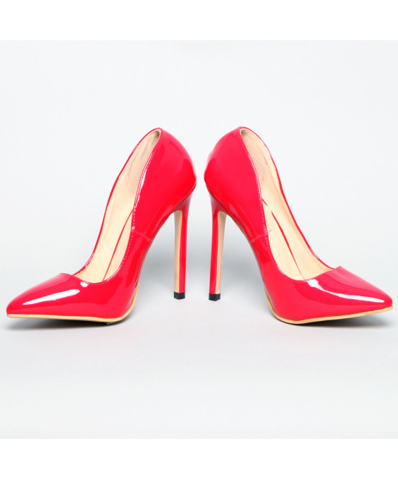 Escarpins vinyle rouge