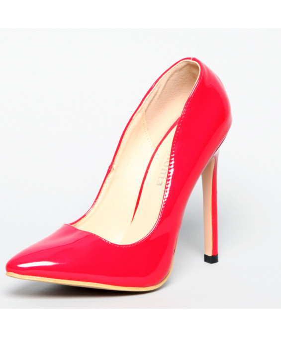 Escarpins vinyle rouge