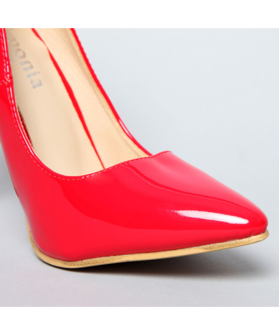 Escarpins vinyle rouge