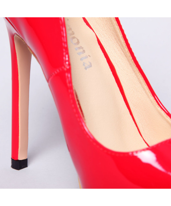 Escarpins vinyle rouge
