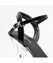 ESCARPINS OUVERT NOIR PLATEFORME TRANSPARENTE