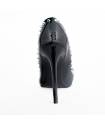ESCARPIN VINYLE NOIR CLOUTÉ TALON NOIR
