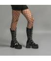 DRAKO-BOTTINES VINYLE BOUCLES MÉTAL