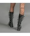 DRAKO-BOTTINES VINYLE BOUCLES MÉTAL