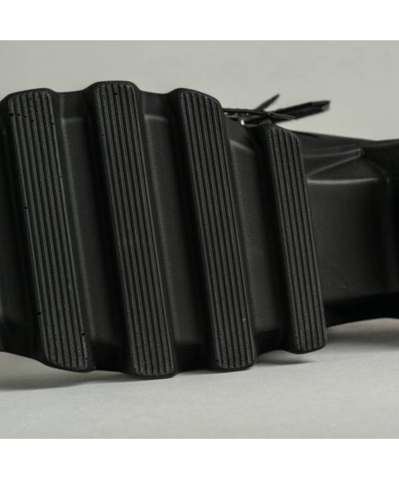 DRAKO-BOTTINES VINYLE BOUCLES MÉTAL
