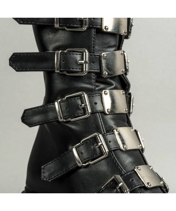 DRAKO-BOTTINES SIMILI BOUCLES MÉTAL