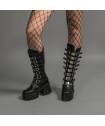 DRAKO-BOTTINES SIMILI BOUCLES MÉTAL