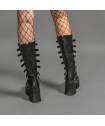 DRAKO-BOTTINES SIMILI BOUCLES MÉTAL