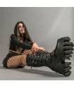 DRAKO-BOTTINES SIMILI BOUCLES MÉTAL