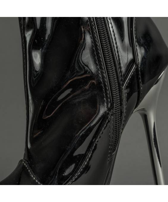 LADY-BOTTINES VINYLES TALON MÉTAL