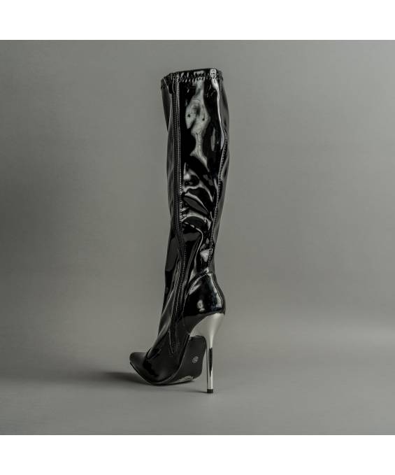 LADY-BOTTINES VINYLES TALON MÉTAL