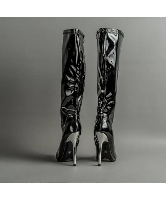 LADY-BOTTINES VINYLES TALON MÉTAL