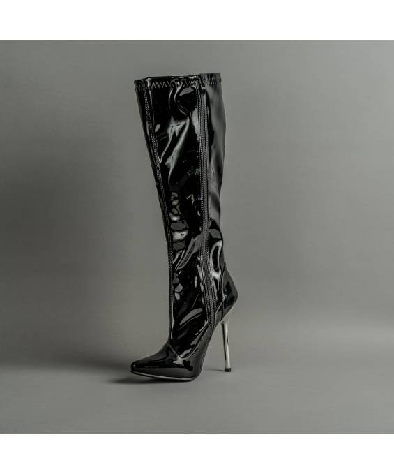 LADY-BOTTINES VINYLES TALON MÉTAL