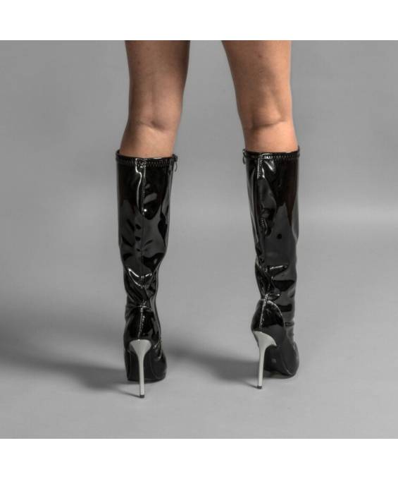 LADY-BOTTINES VINYLES TALON MÉTAL