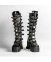 DRAKO-BOTTINES VINYLE BOUCLES MÉTAL