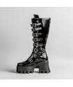DRAKO-BOTTINES VINYLE BOUCLES MÉTAL