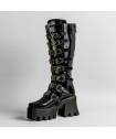 DRAKO-BOTTINES VINYLE BOUCLES MÉTAL