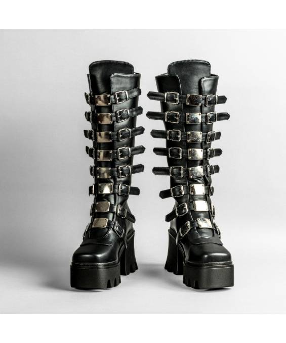 DRAKO-BOTTINES SIMILI BOUCLES MÉTAL