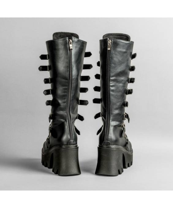 DRAKO-BOTTINES SIMILI BOUCLES MÉTAL