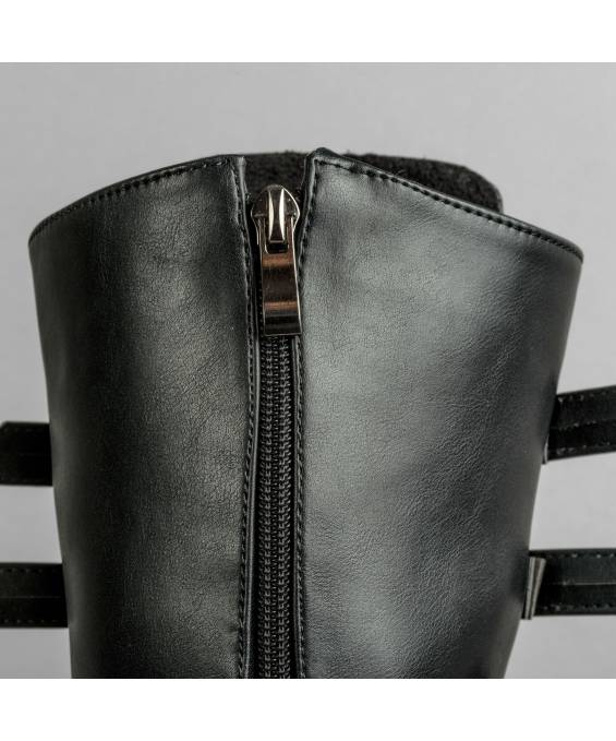 DRAKO-BOTTINES SIMILI BOUCLES MÉTAL