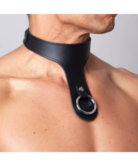 COLLIER CUIR NOIR - HISTOIRE D'EAU