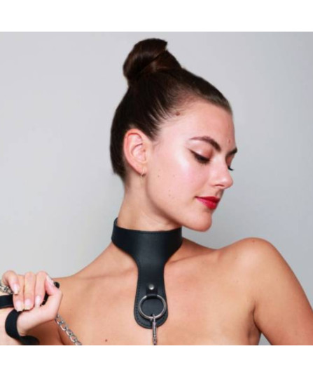 COLLIER CUIR NOIR - HISTOIRE D'EAU