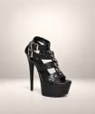 CHAUSSURES MAT NOIR LANIERES + ANNEAUX