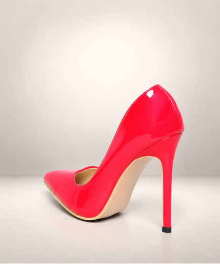 Escarpins vinyle rouge