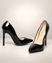 ESCARPINS VINYLE NOIR OU ROUGE