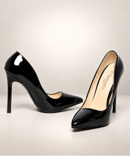 ESCARPINS VINYLE NOIR