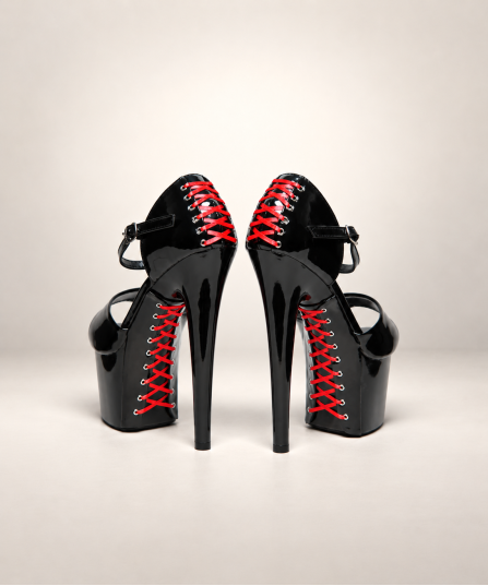 ESCARPINS OUVERTS PLATEFORME CORSET