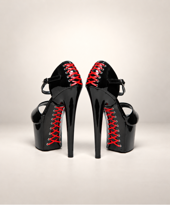 ESCARPINS OUVERTS PLATEFORME CORSET